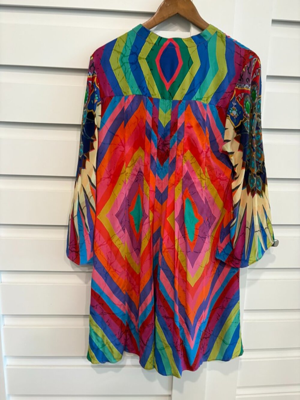 Moda Baronessa Sardinia Ibiza Silk Caftan Swim Cover Up Dress S - Picture 11 of 13